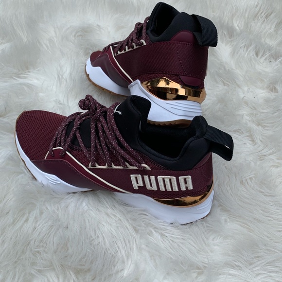 Womens Maroon Puma Athletic Sneakers Size 6.5 - Picture 4 of 8